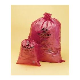 Bel-Art Red Biohazard Disposal Autoclavable Bags,5-9 Gallon,1.5 mil Thick,19"W x 23"H,200/PK