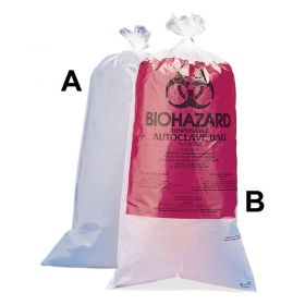 Bel-Art Biohazard Disposal Bags With Warning Label,1-3 Gallon,1.5 mil Thick,12"W x 24"H,100/PK