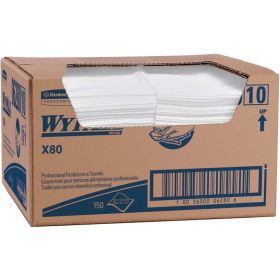 Wypall X80 Foodservice Paper Towel, 12-1/2" X 23-1/2", White/Blue, 150/Case - KIM06280