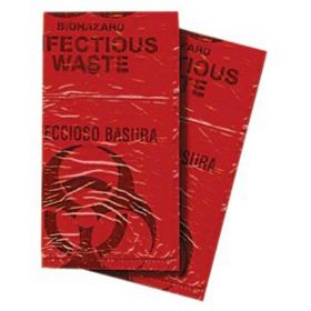 First Voice  Red Biohazard Waste Disposable Bags,7-10 Gallon,10/Pack