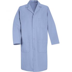 Red Kap Men's Gripper-Front Lab Coat,Light Blue,Poly/Cotton,L