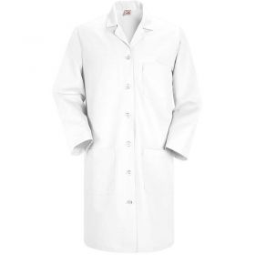 Red Kap Women's Button Front Lab Coat,White,Poly/Combed Cotton,S
