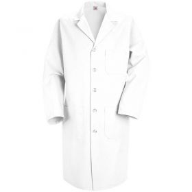 Red Kap  Men's Lab Coat,White,Poly/Combed Cotton,Regular,40"