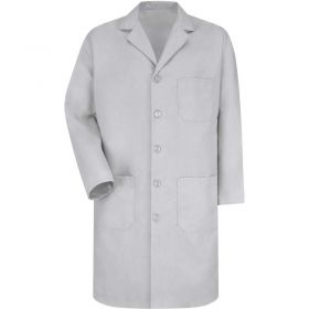 Red Kap Men's Lab Coat,Light Gray,Poly/Combed Cotton,54"