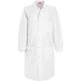 Red Kap Unisex Specialized Cuffed Lab Coat W/Outside Pocket,White,Poly/Combed Cotton,4XL