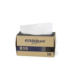 Taskbrand interfold wipes 9" x 12-3/4", white 125 wipes/dispenser 18/case - n-e010idw