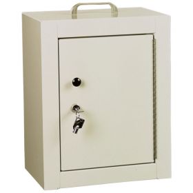 Harloff Narcotics Cabinet, Medium, Double Door/Double Lock, 12"W x 9"D x 16"H, Beige