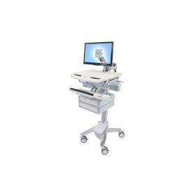 Ergotron SV43-1240-0 StyleView Medical Cart with LCD Arm, 4 Drawers