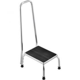 Global Industrial Medical Step Stool With Handrail, Non-Skid Rubber Footstool Platform
