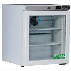 ABS Premier Countertop Freestanding Refrigerator, 1 Cu. Ft., Glass Door