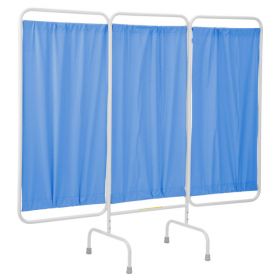 R&B Wire Products PSS-3 Stationary 3-Panel Privacy Screen, 81"L x 67"H, White Vinyl Panels