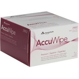 Gp accuwipe white premium 1-ply delicate task wipers, 280 sheets/box, 60 boxes/case - 29812