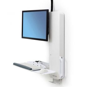 Ergotron 61-081-062 StyleView Sit-Stand Vertical Lift for High Traffic Area, White