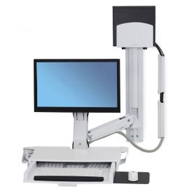 Ergotron 45-270-216 StyleView Sit-Stand Combo System with Worksurface, White