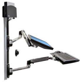 Ergotron 45-253-026 LX Wall Mount System with Small CPU Holder