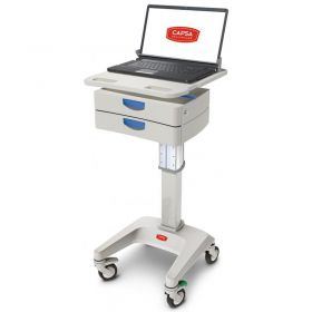 Capsa Healthcare LX5 Non-Powered Laptop Cart, Two 3" Drawers, 45 lbs. Weight Capacity