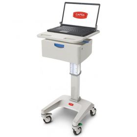 Capsa Healthcare LX5 Non-Powered Laptop Cart, One 6" Drawer, 35 lbs. Weight Capacity