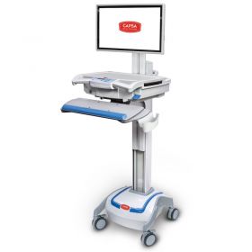 Capsa Healthcare M38e Non-Powered Point of Care Mobile LCD Cart, No Drawers