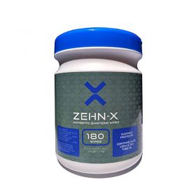 Zehn-x antiseptic sanitizing disinfecting wipes - 180 count canisters - 12 canisters per case