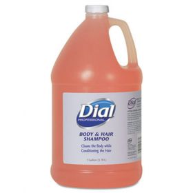 Dial Body And Hair Shampoo Gender Neutral Peach Scent, Gallon Bottle 4/Case - DPR03986