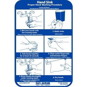 San Jamar  Hand Washing Station Smart Chart - HWWLCT