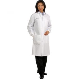Unisex Snap Front Lab Coat,White,S
