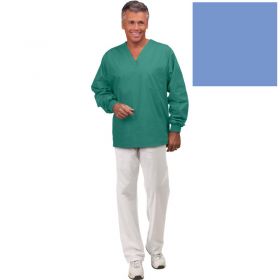 Unisex Long Sleeve Scrub Shirt,Non Reversible,Ciel Blue,3XL