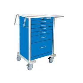 Harloff Four Drawer Anesthesia Cart, Electronic Pushbutton Lock, Standard Package, Navy - 7350E