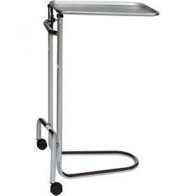 Blickman 1510 Chrome Double-Post Mayo Stand, 12-5/8" x 19-1/8" Tray