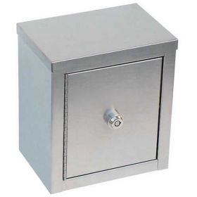 Omnimed Stainless Steel Mini Double Door Narcotic Cabinet, 8"W x 5-5/8"D x 9"H