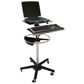Omnimed 350714 ERGO Computer Transport Stand with Cord Reel
