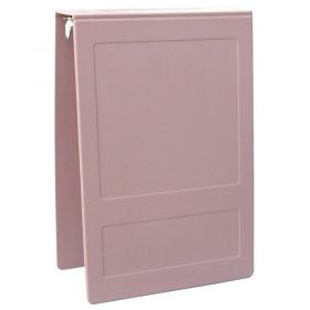Omnimed 2-1/2" Antimicrobial Binder, 3-Ring, Top Open, Holds 450 Sheets, Mauve
