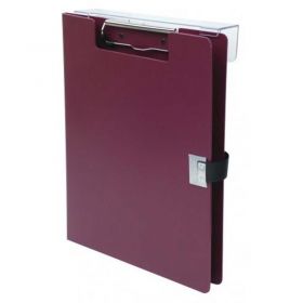 Omnimed Overbed Covered Poly Clipboard, 10"W x 13"H, Burgundy