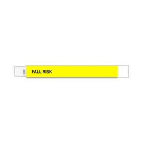 Tyvek Wristband, Fall Risk, Pantone Yellow