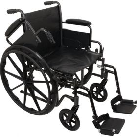 K2 Wheelchair 16"x16", Removbl Desk Arms,Swing Away Footrests