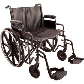 Wheelchair 24", Removable,Desk Length Arms, Swing Away F.R