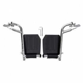 Black Swing-Away Footrest for Excel 2000 Wheelchair