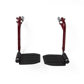 Red Swing-Away Footrest for Transport Chairs