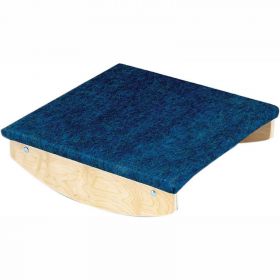 Rocker Board, Wooden with Carpet, Side-to-Side and Front-to-Back Combo, 18"L x 18"W x 5"H