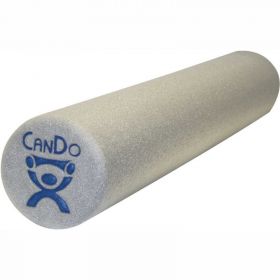 CanDo Gray Plus Foam Roller, 6" Dia x 18"L