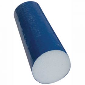 CanDo White PE Foam Roller with Blue TufCoat , Round, 4" Dia. x 12"L