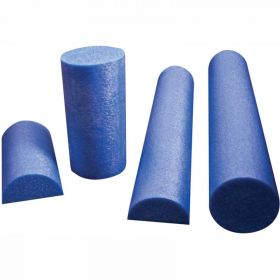 CanDo Blue PE Foam Roller, Half-Round, 6" Dia. x 36"L
