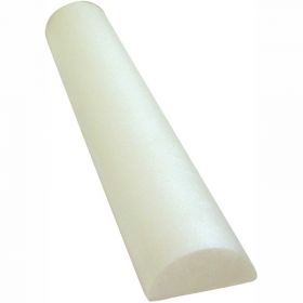 CanDo White PE Foam Roller, Half-Round, 6" Dia. x 36"L, Case of 24