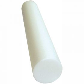 CanDo White PE Foam Roller, Round, 6" Dia. x 36"L