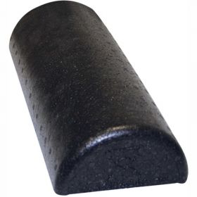 CanDo Black Composite Foam Roller, Half-Round, 6" Dia. x 12"L, Case of 72