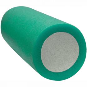 CanDo 2-Layer Round Foam Roller, 6" Dia. x 30"L, Green, Medium