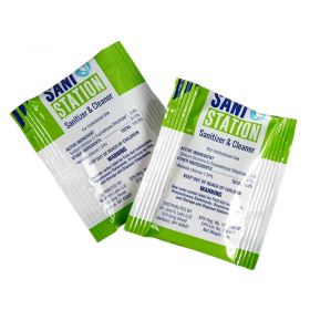 San Jamar Sani Station Sanitizer/Cleaner Packets, 0.5 oz., 100/Pack