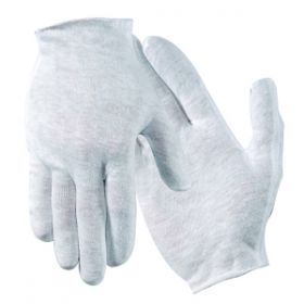 Cotton Lisle Inspection Gloves, Light Weight, Size L