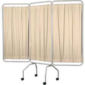 3-Panel Privacy Screen with Casters, Fawn, 79" x 70"
