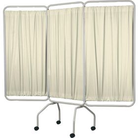 3-Panel Privacy Screen with Casters, Dune, 79" x 70"